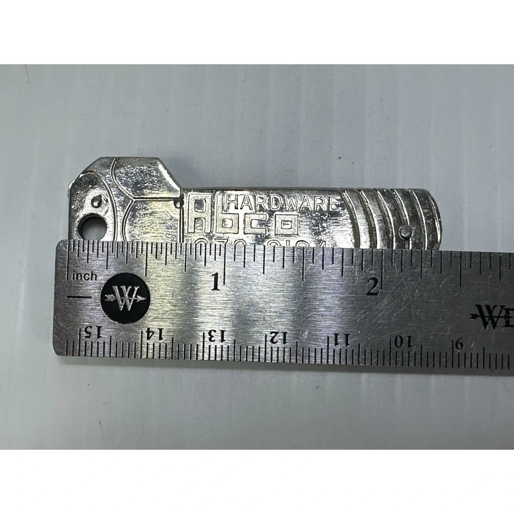 Vintage Abco Hardware Advertising Key Ring Knife Bolt Design Made‎ In Italy